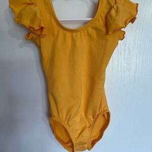 Yellow Ruffled Kids One Piece